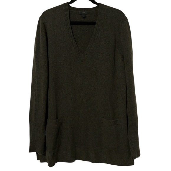 J Crew Alpaca Merino Blend Sweater Womens Size L Dark Olive - Picture 5 of 5